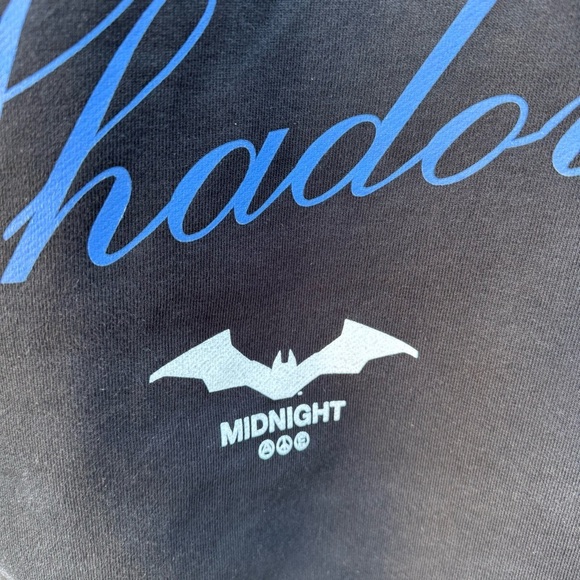 Batman X Midnight Studios Midnight Art DEPT Black Hoodie Oversized Cotton L/XL - Picture 6 of 14